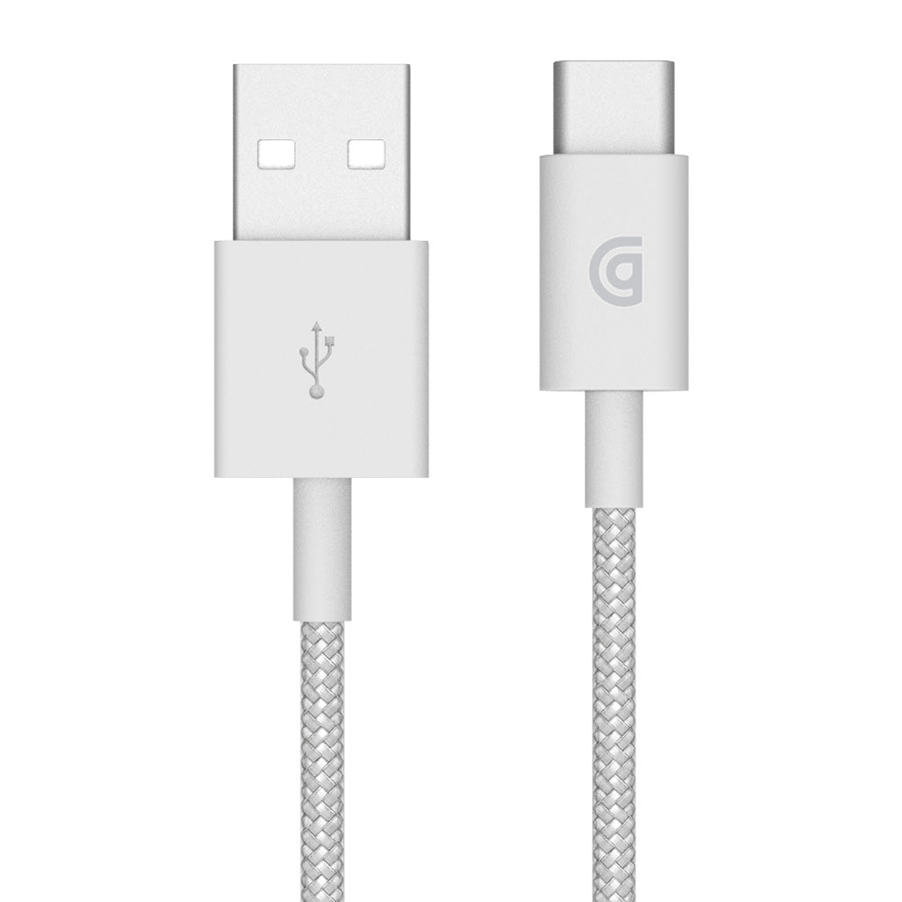 1m Charge/Sync Cable, Braided USB-A to USB-C