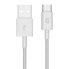 1m Charge/Sync Cable, Braided USB-A to USB-C