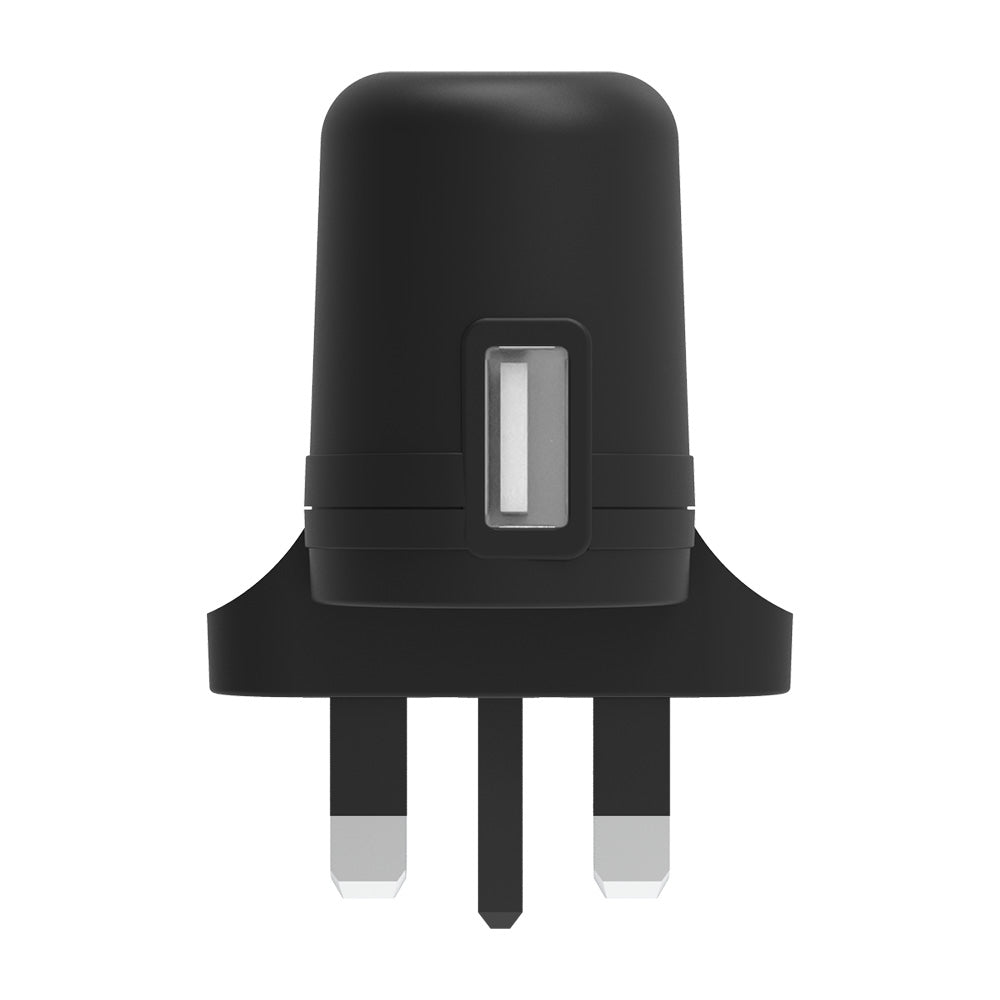 Single Port 2.4A Mains Charger, UK  w/ 1m Micro-USB Cable