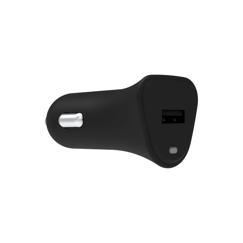 PowerJolt Universal USB-A 12W Car Charger with USB-A to Lightning Cable